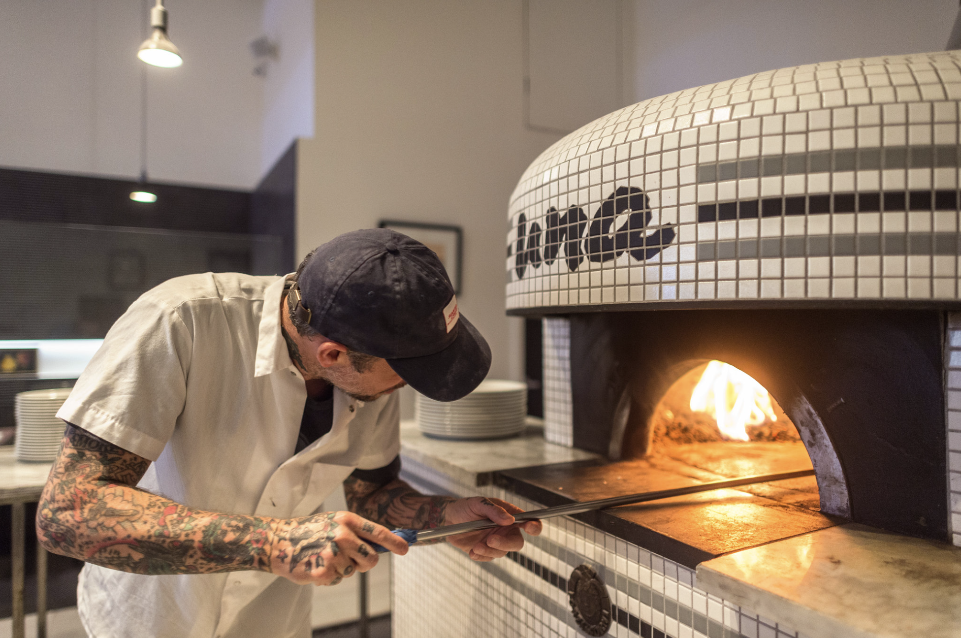 Anthony Mangieri making pizza at Una Pizza Napoletana, shot for NYT 100 Best Restaurants in New York